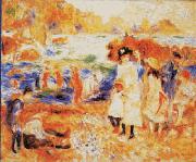 Pierre Renoir Beach Scene oil painting reproduction